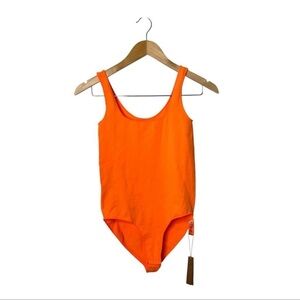 SKIMS Neon Highlighter Orange Bodysuit